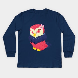 The little red lady owl- for Men or Women Kids Boys Girls love owl Kids Long Sleeve T-Shirt